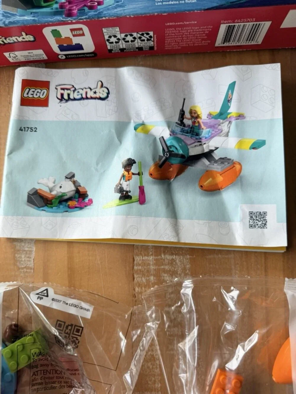 LEGO Friends Sea Rescue Plane Creative Building Set # 41752 - Box Damage